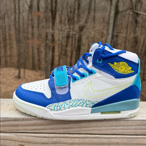 Air Jordan Legacy 312 Mid Blue White Men’s Size 7 Nike Sneakers - Picture 4 of 12